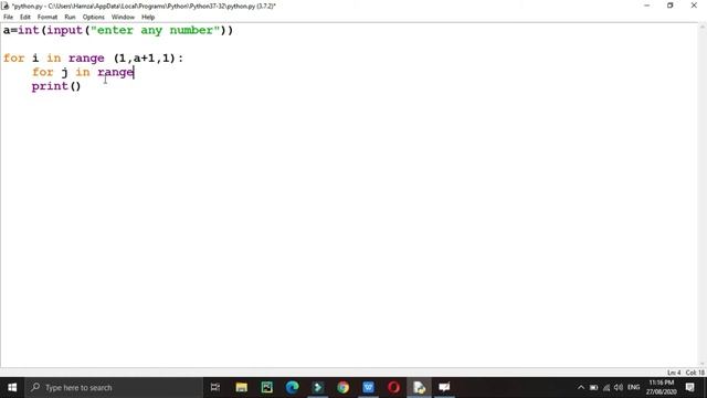 Print Square Pattern in Python || My Academy смотреть онлайн