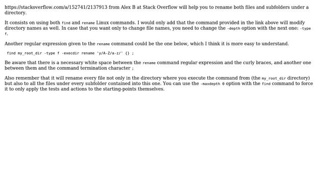Unix & Linux: Renaming files from upper case to lower case (7 Solutions!!) смотреть онлайн