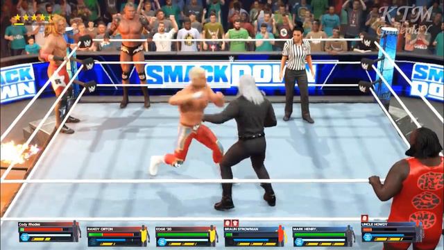 Edge Randy Orton & Cody Rhodes vs. Braun Strowman Mark Henry & Uncle Howdy | Tag Team Match: WWE2K2 смотреть онлайн