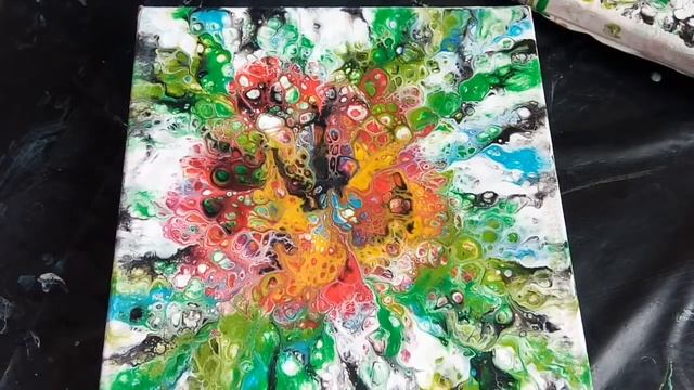 Цветы в технике Акриловая заливка, FluidArt. Abstract Art