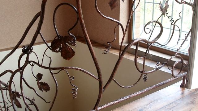 Интерьерные перила для лестницы в частном доме Художественная ковка смотреть онлайн
