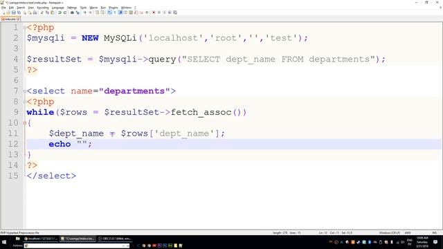 Populating Drop Down menus from Database смотреть онлайн