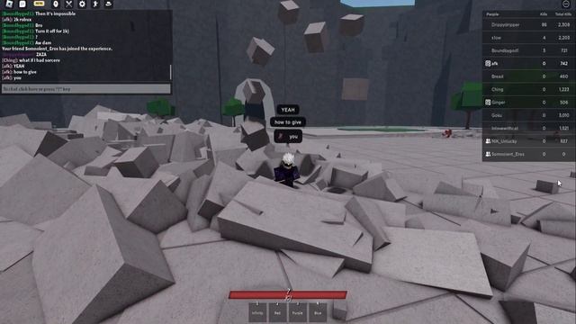 Saitama Battleground, I Hired PLAYERS To DAMAGE GOJO Roblox