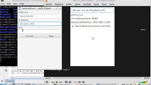 Java/JavaFX Server on Raspberry Pi, Client on PC смотреть онлайн