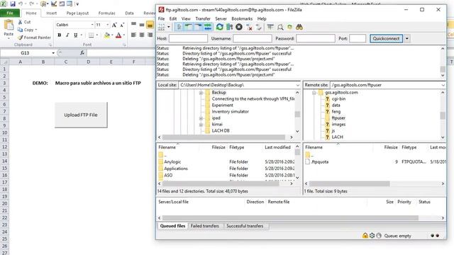 VBA Macro For Uploading File to FTP смотреть онлайн