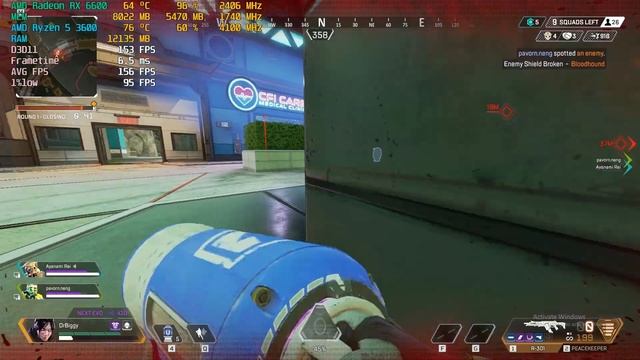 Apex Legends Season 15 : RX6600 8GB ( High Settings ) смотреть онлайн