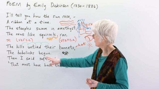 Learn about METAPHORS in English with a poem by Emily Dickinson смотреть онлайн
