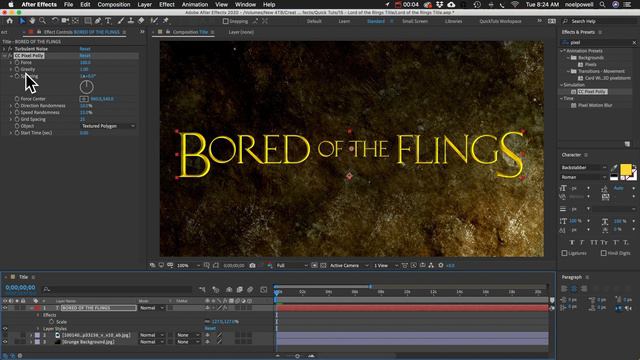 Lord of the Rings Title / Chiseled Stone Text - After Effects Tutorial смотреть онлайн