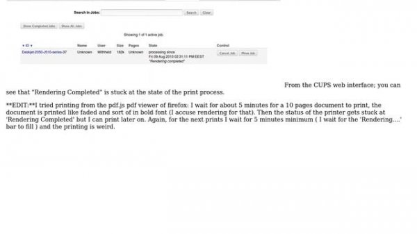 Localhost printer stuck at "Rendering Completed" (3 Solutions!!)