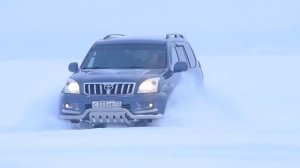 Прадо 120 в снегу