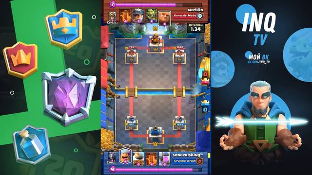 TV Royale Golem VS Giant Clash Royale смотреть онлайн