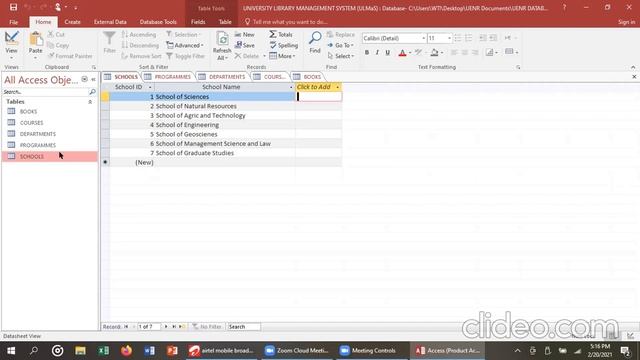 Creating Database Using Access With Case Study