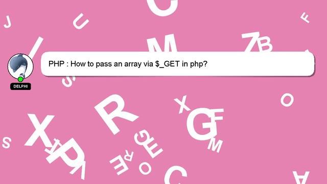 PHP : How to pass an array via $_GET in php? смотреть онлайн
