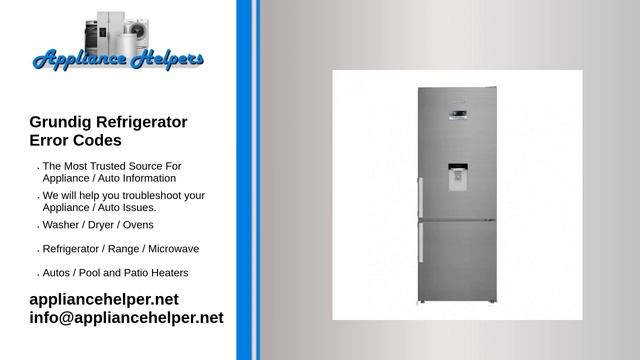 Grundig Refrigerator Error Codes смотреть онлайн