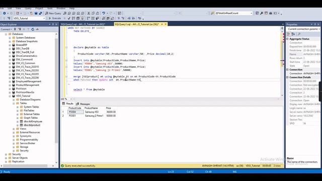 Merge function in SQL Server | Insert,Update,delete data with single query смотреть онлайн