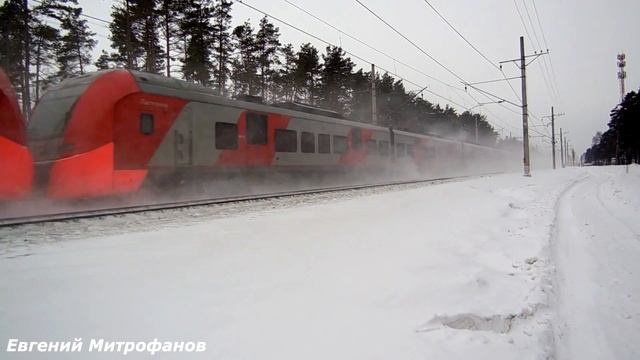 Электропоезд ЭС1-023/029 "Ласточка" (ТЧ-96) скоростной поезд № 728Г, Москва - Нижний Новгород. смотреть онлайн