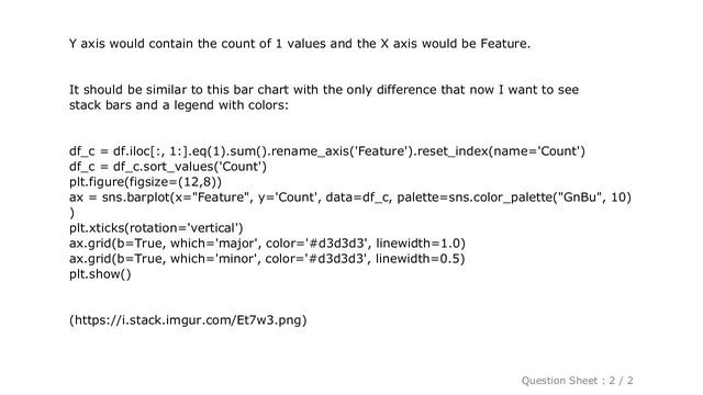 Pandas : How to create a stacked bar chart for my DataFrame using seaborn смотреть онлайн