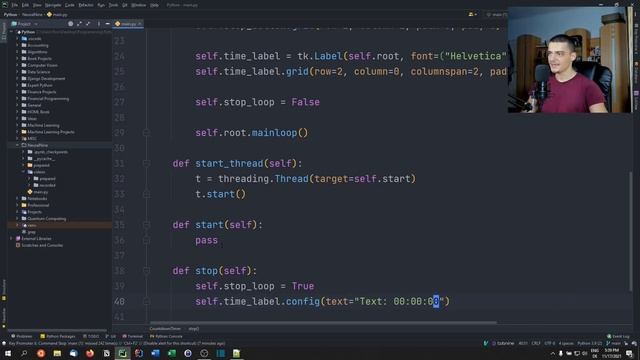 Coding A Countdown Timer in Python смотреть онлайн