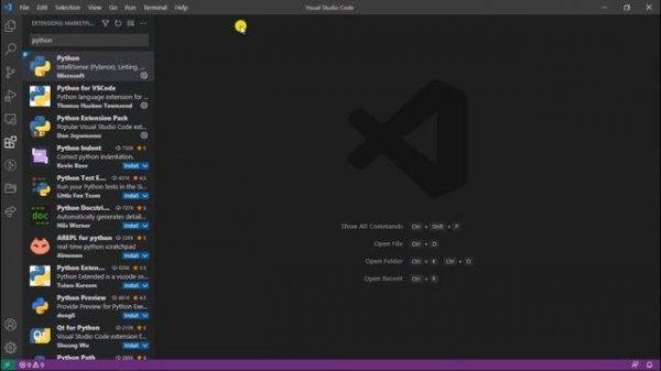 How to select python Interepeter in visual studio code