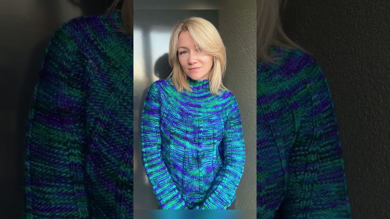 Красивый свитер спицами #shorts #knitting смотреть онлайн