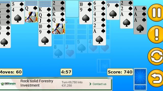 Free Spider Solitaire for Android by KARMAN Games смотреть онлайн