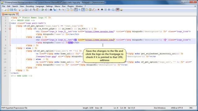 WordPress. How To Assign A Custom Link To Logo смотреть онлайн