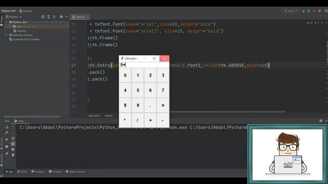 Learning Tkinter - Courses - Python GUI - lesson 11 - Build Calculator- تعلم تيكنتر واجهات البايثو смотреть онлайн