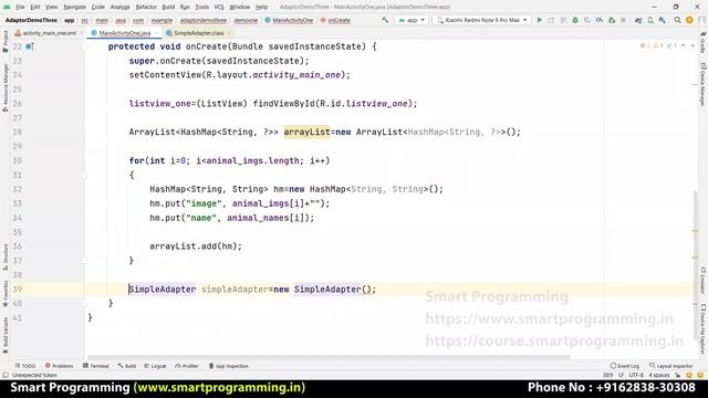 Simple Adaptor and Custom Simple Adaptor in Android by Deepak || Android Studio Tutorials смотреть онлайн