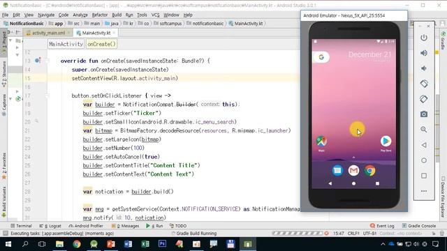 30강 kotlin(코틀린) 기반 Android 9.0 ver 1단계 - Notification смотреть онлайн