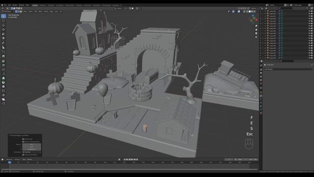 Horror Movies Mashup in Blender 2.93 - 3D Modeling Process | Polygon Runway смотреть онлайн