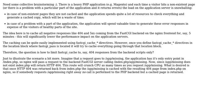 nginx: how to cache negative FastCGI responses only смотреть онлайн