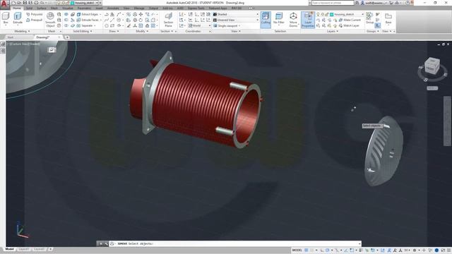7 Cylinder Radial Engine Part 1 - Autocad 2018 Training - Assembly смотреть онлайн