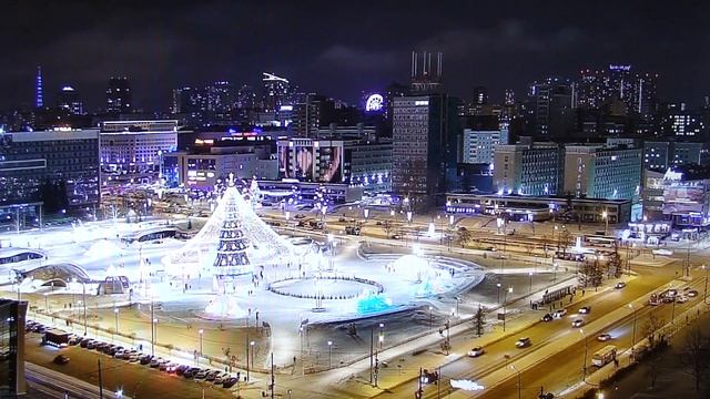 Город Пермь, Столица Пермского края, Новогодняя Ёлка 2022 на эспланаде смотреть онлайн