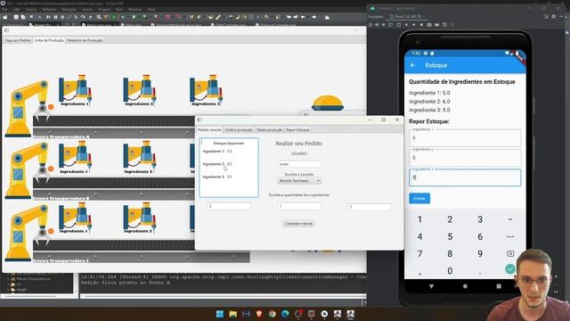 Fábrica de biscoitos (springboot web server + flutter app + JavaFX interface) [GitHub Source Code] смотреть онлайн