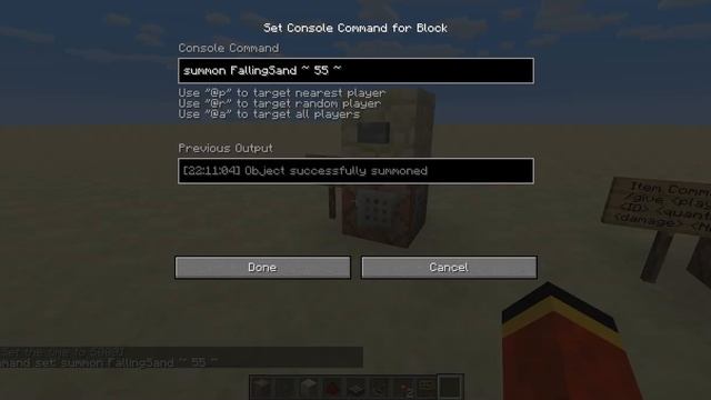 Minecraft 13w36a: Falling Sand Entity Spawned with a Command Block смотреть онлайн