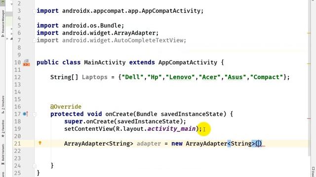 Auto Complete Text View in Android смотреть онлайн