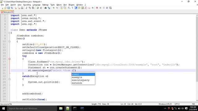 63. Database to JCombobox | MySQL | Java | Hindi (in 2018) смотреть онлайн