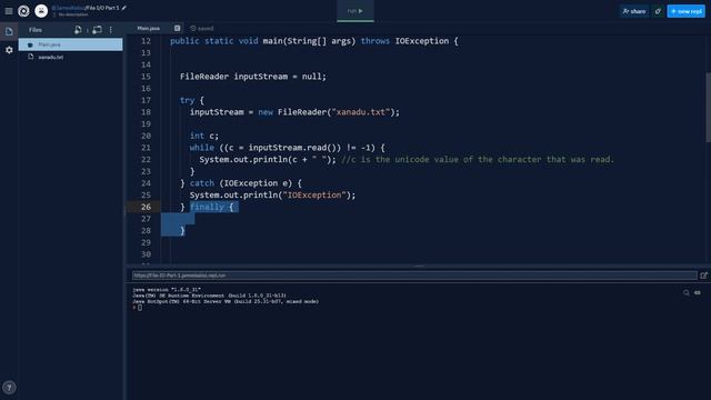 File Reading - Java смотреть онлайн