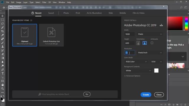 Adobe Photoshop CC 2019 | Create New Document and Save File | Class-2 смотреть онлайн