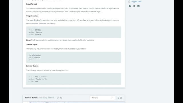 HackerRank Day 13 Abstract Classes | Python смотреть онлайн