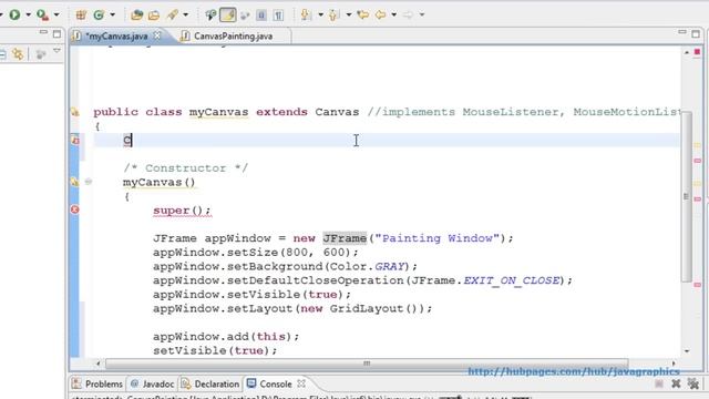 Java Graphics Tutorial - 2: Creating Canvas on A Window смотреть онлайн