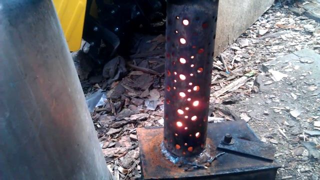 Печка на отработке, пробный вариант. смотреть онлайн