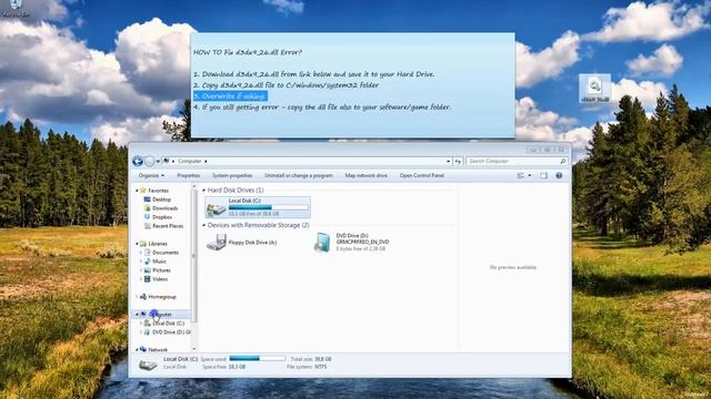Fixing d3dx9_26.dll Error File d3dx9_26.dll not found смотреть онлайн