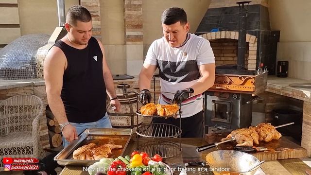 КУРИЦА В ТАНДЫРЕ И НА ВЕРТЕЛЕ! | CHICKEN IN TANDOOR AND ON A SKIER! смотреть онлайн