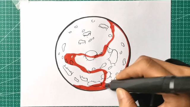 How to Draw Planet Mars Step by Step смотреть онлайн