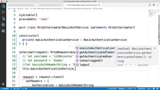 084 Step 83 Refactoring HttpInterceptor to use Basic Authentication Token смотреть онлайн