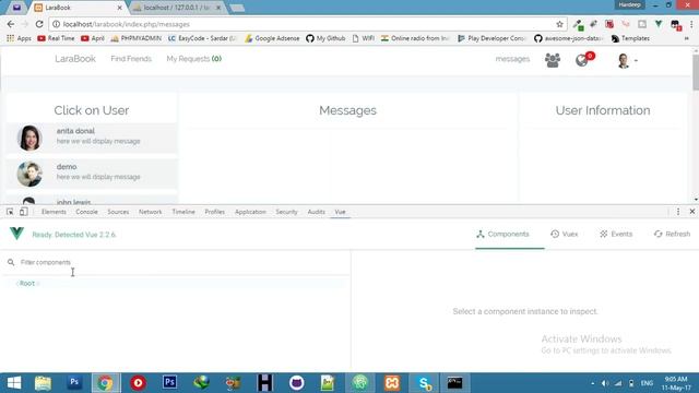 #2 Private Chat system | Messenger in vue.js | Social networking site in laravel 5.4 & vuejs смотреть онлайн