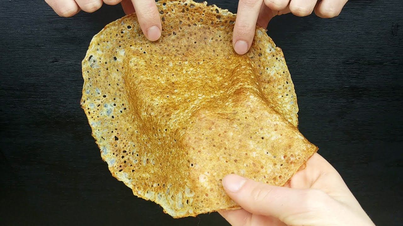 Блины без муки и без соды! Самые ТОНКИЕ и С ДЫРОЧКАМИ! Получаются у ВСЕХ 100% смотреть онлайн