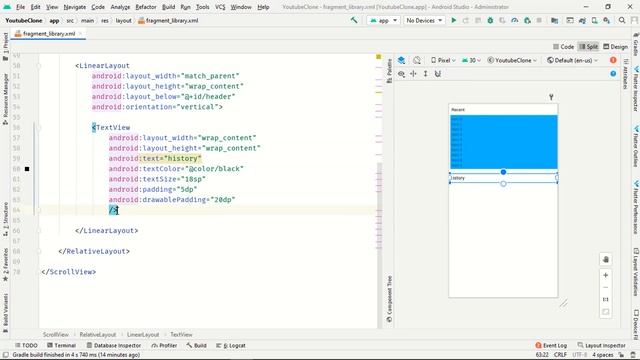 Youtube Clone | Library UI | Android Studio | Firebase | Part 3 смотреть онлайн