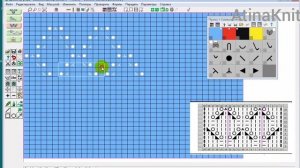 Переносим схему ручного ажура на перфокарту в программе ДК. Инструмент лейс-тул.